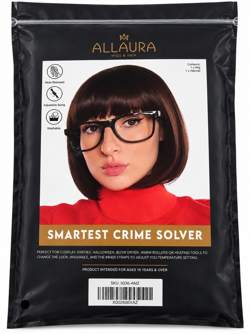 Women’s Short Bob Wig in Dark Brown - Smartest Crime Solver